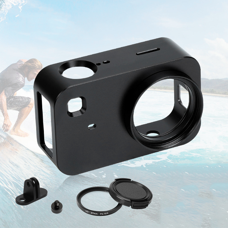 Camera Frame Case with Lens Cap Protector & 37mm UV Filter for Mijia Mini 4K