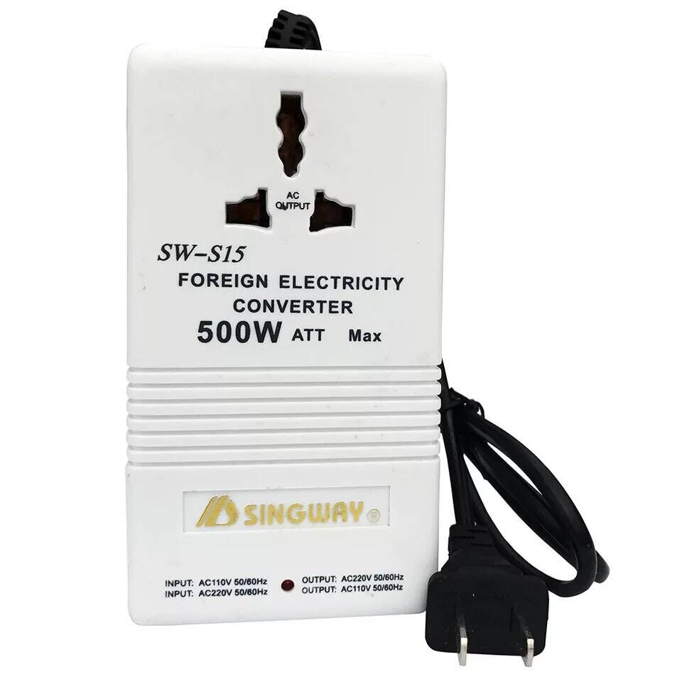 Spenningsomformer 110V til 220V - Reiseadapter 300W/500W/100W/150W/70W - steg opp/ned