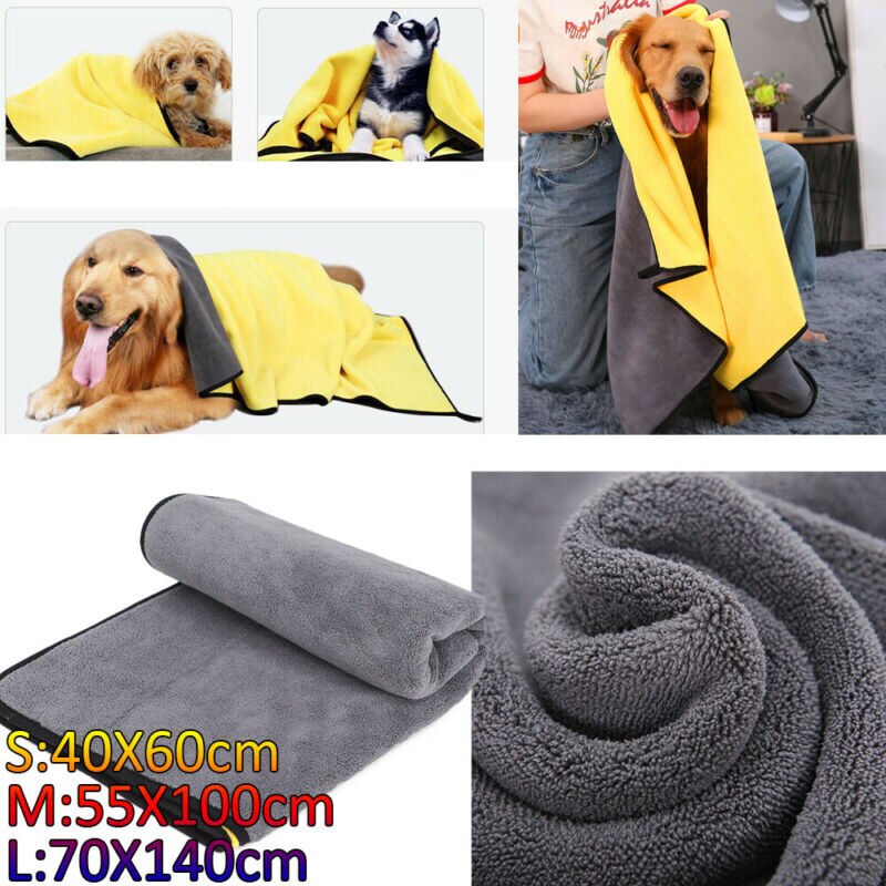 Ultra Absorberende Huisdier Badhanddoek Oversized Sneldrogend Grooming Doek Voor Hond Kat Sneldrogend Comfortabele Grooming Doek S M L