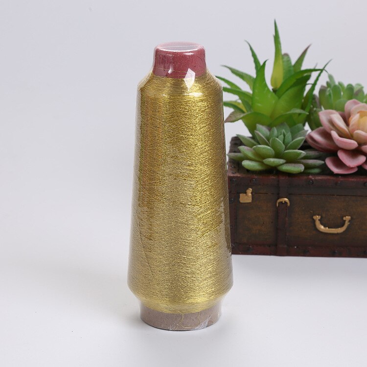 Embroidery Fine Thread Cross Stitch Sewing Machine Manual Computerized Embroidery Thread Sewing Thread 3600m 1 roll: golden