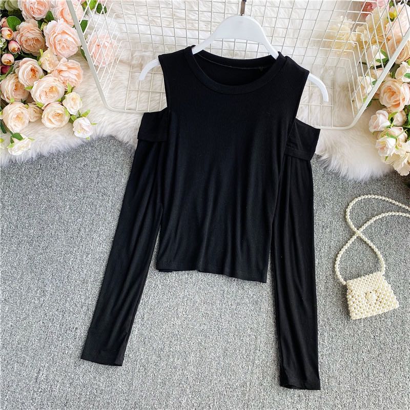 A9534 autumn winter long-sleeved slim temperament top