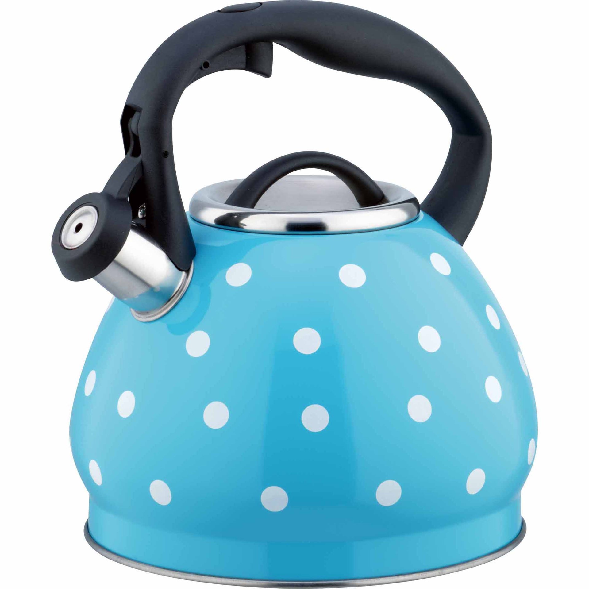 304 Roestvrijstalen Ketel Fluitje 3L Golf Punt Zwart Rood Sferische Water Pot Inductie Kookplaat Huishoudelijke Keuken Benodigdheden: 1PC blue