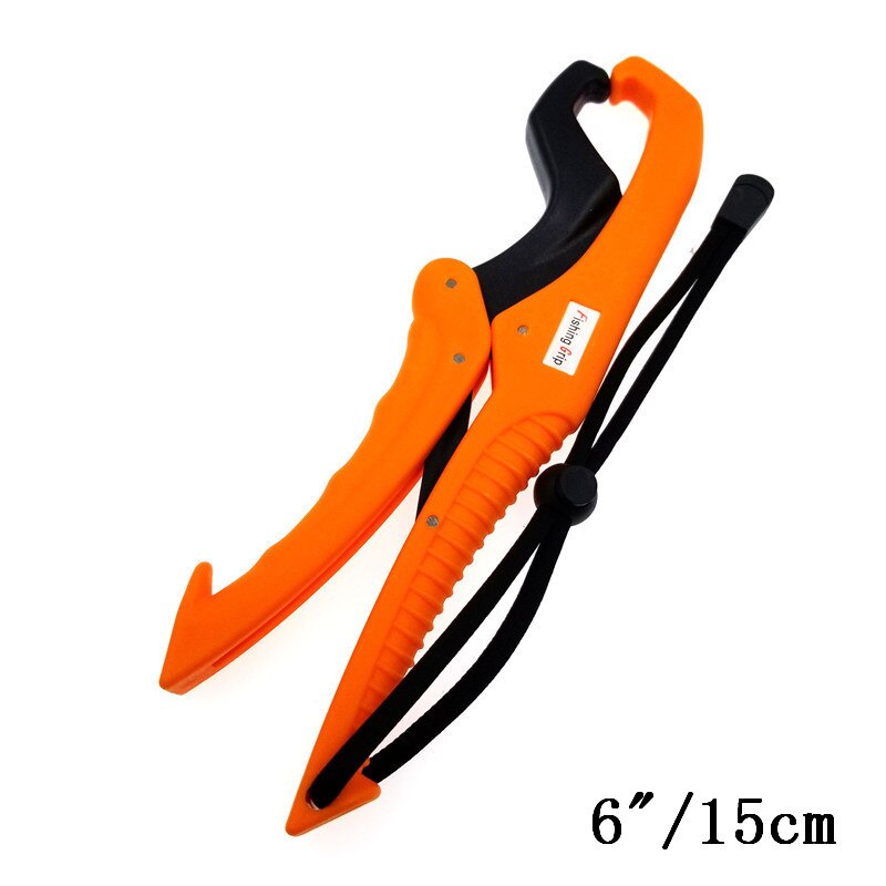 Fish Grabber Plier Controller Practical Fishing Gripper Gear Tool ABS Grip Tackle Holder Fish Clamp with Adjustable Rope: orange -6inch