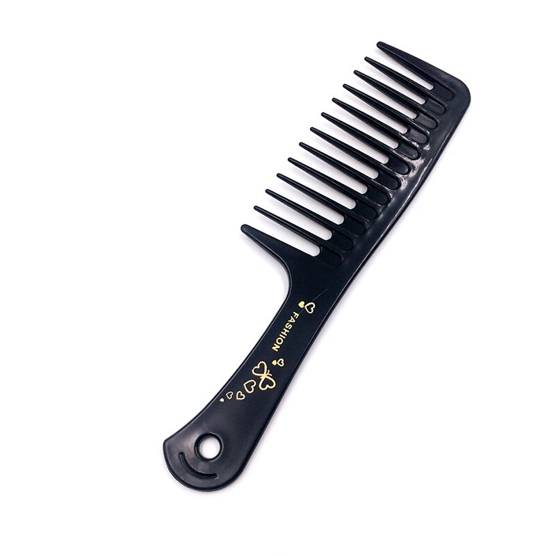 12 Teeth Wide Tooth Comb Black ABS Plastic Heat-resistant Large Wide Tooth Comb For Hair Styling Tool: 01Style