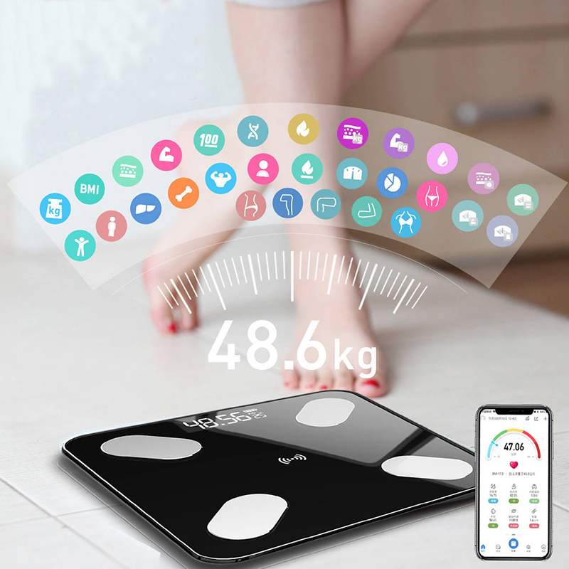 Smart Home Bathroom Scales LED Screen Body Grease Electronic Weight Scale Body Composition Analysis Health Scale
