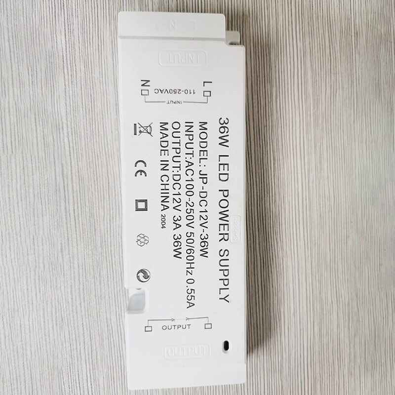 36W LED Panel Lamp Power Supply Lighting Transformer AC100-250V 0.55A Output 3A DC12V External Power Drive