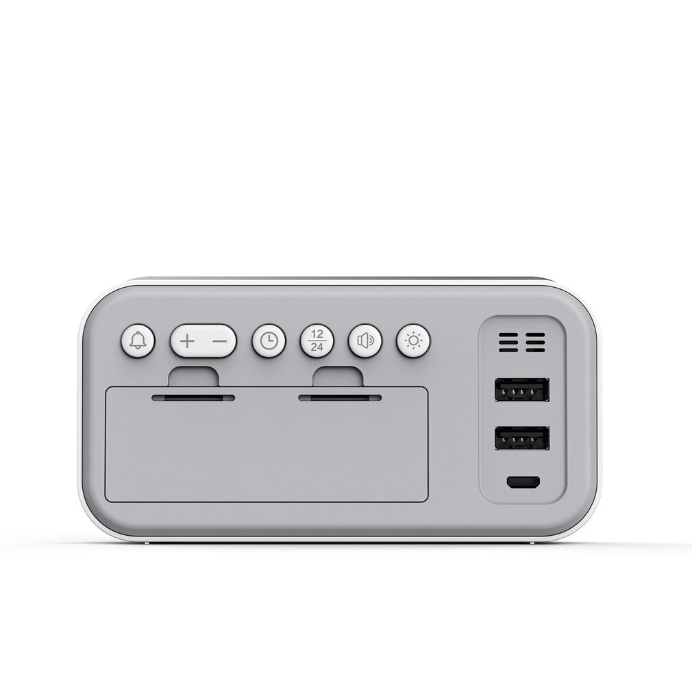 Black Background Electronic Alarm Clock Without Battery LED Screen Digital Alarm Clock Kitchen Office Clock