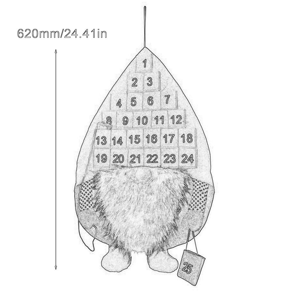 Kerstartikelen kerstversiering noordse bos oude mannen kalender rudolph aftelkalender kerstkalender