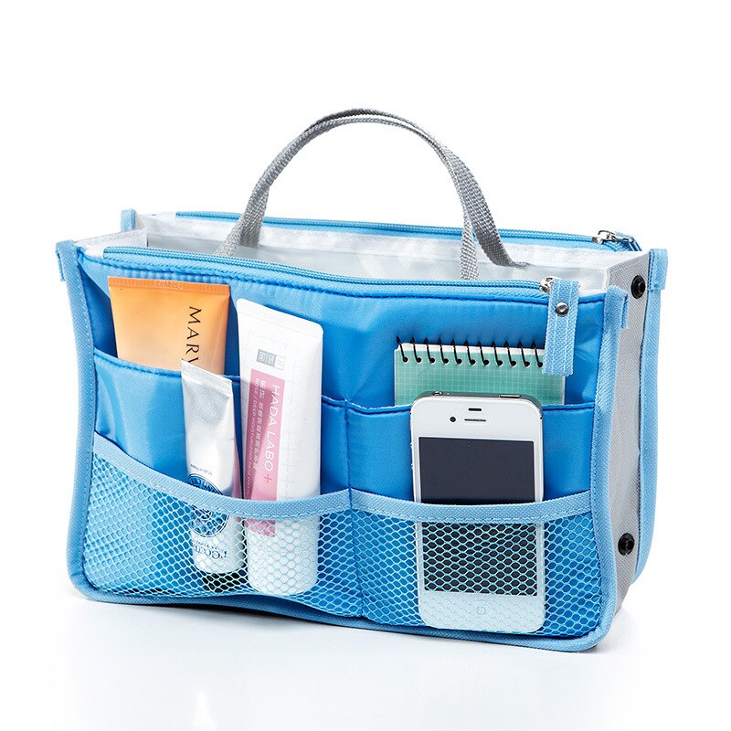 Charm in Hand Nylon Multifunction Makeup Bag Organizer Women Cosmetic Cases Travel Bag Lady Cosmetic Bag