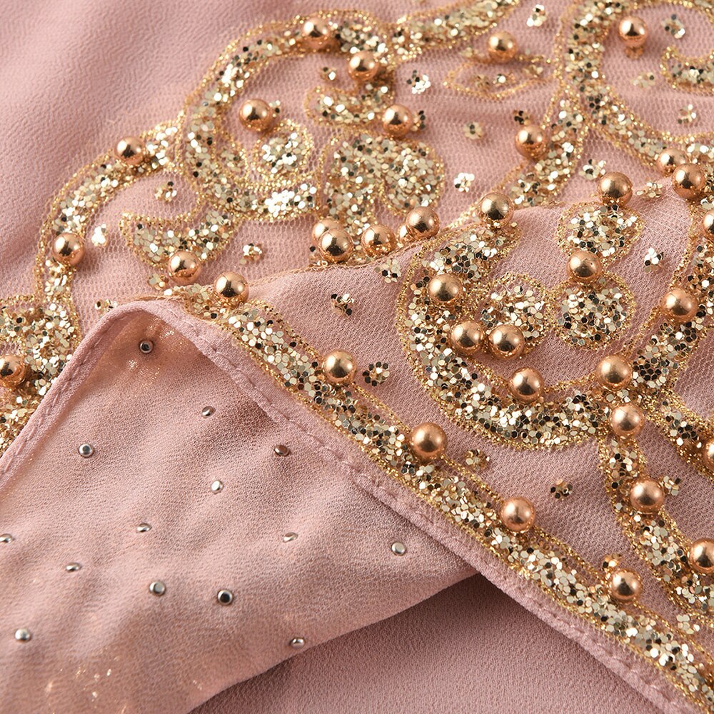 Ramadan Muslimischen Hijab Mit Strass Chiffon Schals Für Frauen Islam Kleidung Kopftücher Mit Stein Schal Damen Schleier