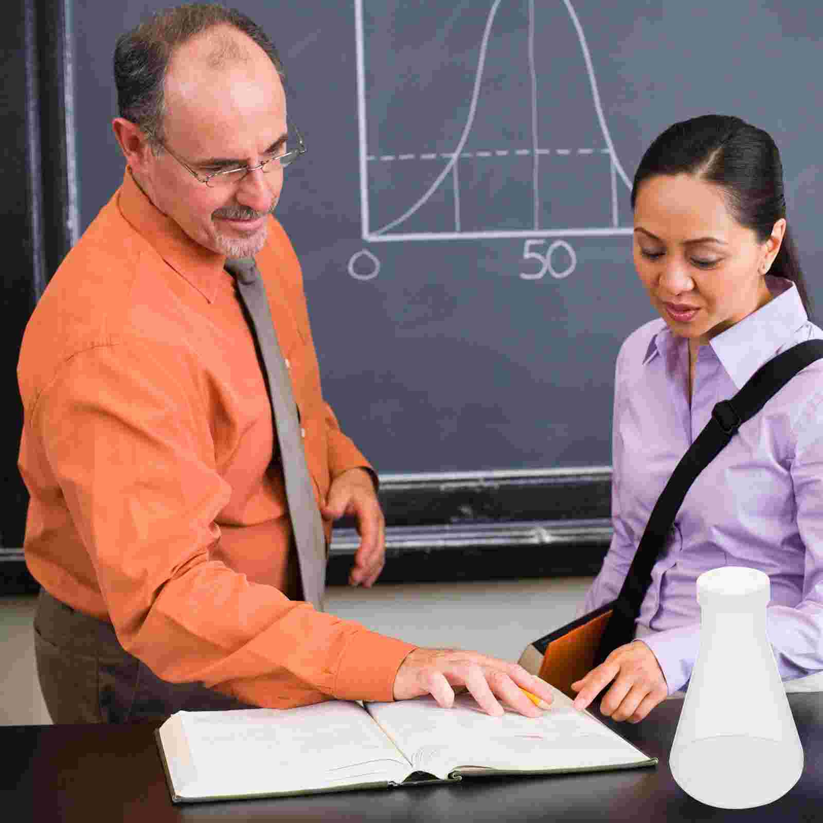 3pcs Plastic Erlenmeyer Flask Transparent Science Flask Practical Conical Flask