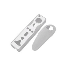 Wit Soft Silicon Cover Case Skin Pouch voor Nintendo Wii Afstandsbediening Nunchuk Controller