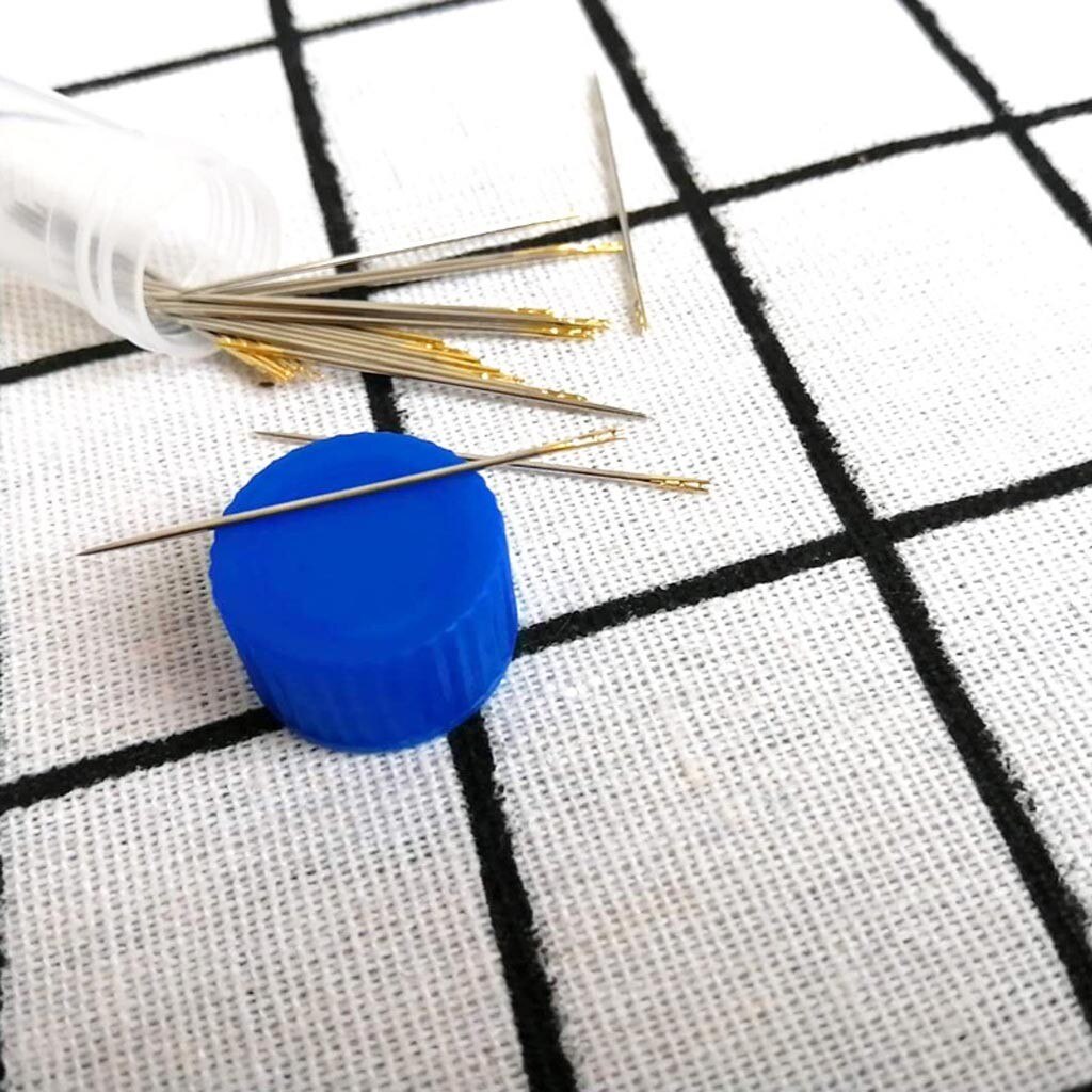 12PCS Thick Big Eye Sewing Self-Threading Needles Embroidery Hand Sewing Simple Embroidery Hand Sewing