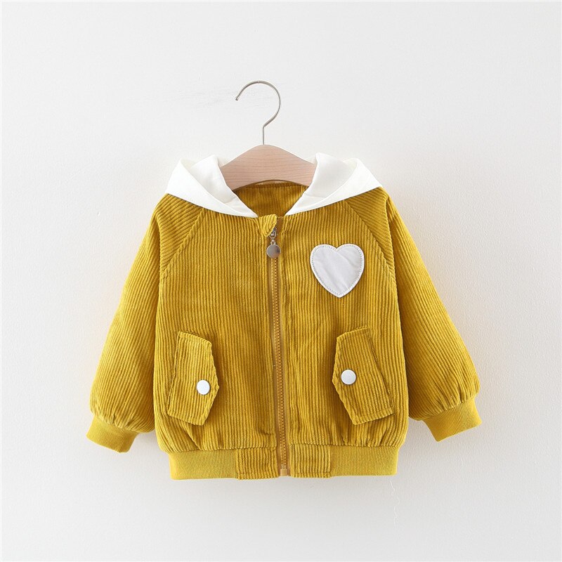 Yaloode Baby Meisje Jas Jas Lente Herfst Baby Hooded Bovenkleding Baby Peuter Windjack Jas Kids Kinderen Kleding: yellow / 18m