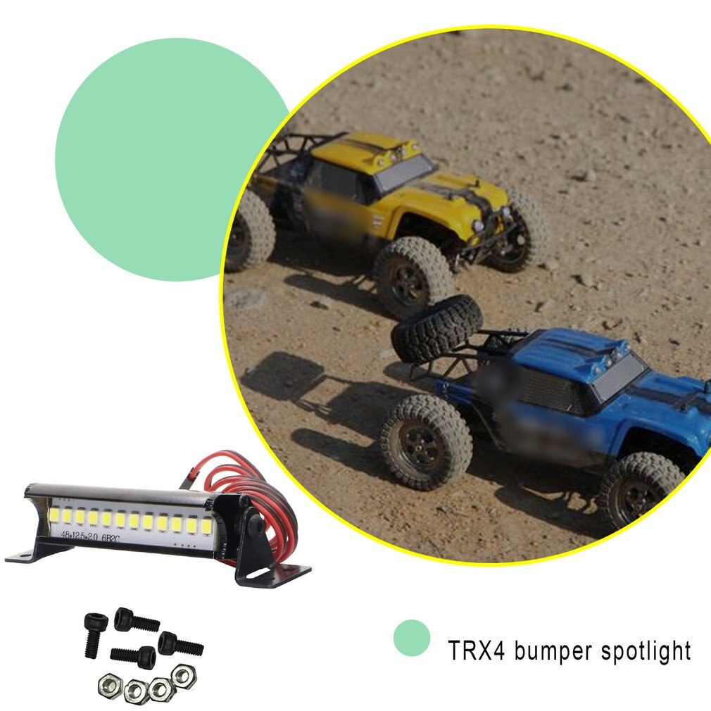 Led Spotlight Dak Licht Voor 1/10 Rc Crawler Auto Traxxas TRX4 RC4WD D90 D110 Axiale Scx10 90046 36 Led/12LED/6LED Bumper Licht