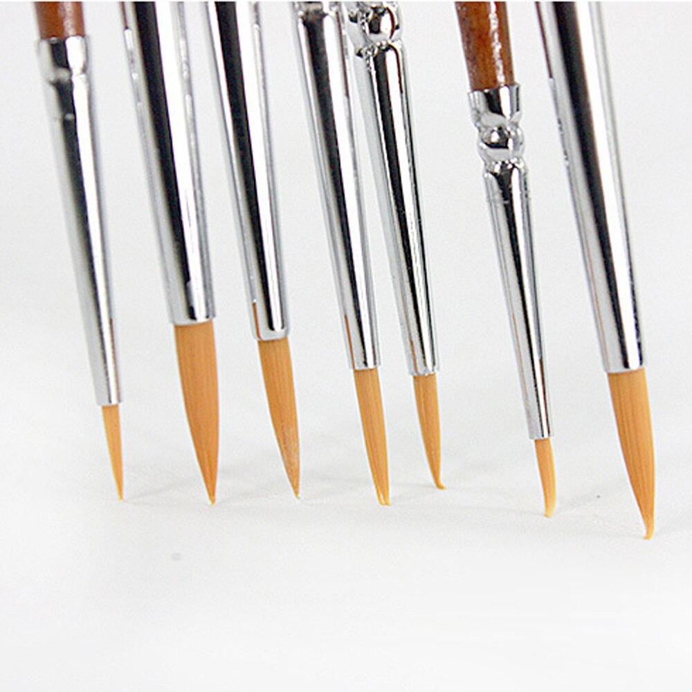 7Pcs Paint Brush Set Sable Hair Detail 7 Miniature Acrylic Brushes Art Painting Drawing Brushes Pen DIY Craft
