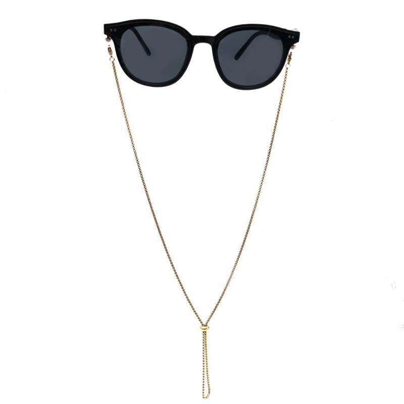 Dames Metalen Ketting Gesp Ring Gezichtsmasker Zonnebril Ketting Antislip Anti-Verloren Mode Eenvoudige Exquisite Gold-plated Accessoires