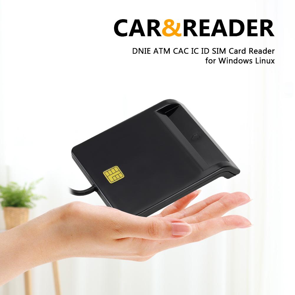 USB Smart Card Reader DNIE ATM CAC IC ID SIM Card Reader for Windows Linux Memory card accessories