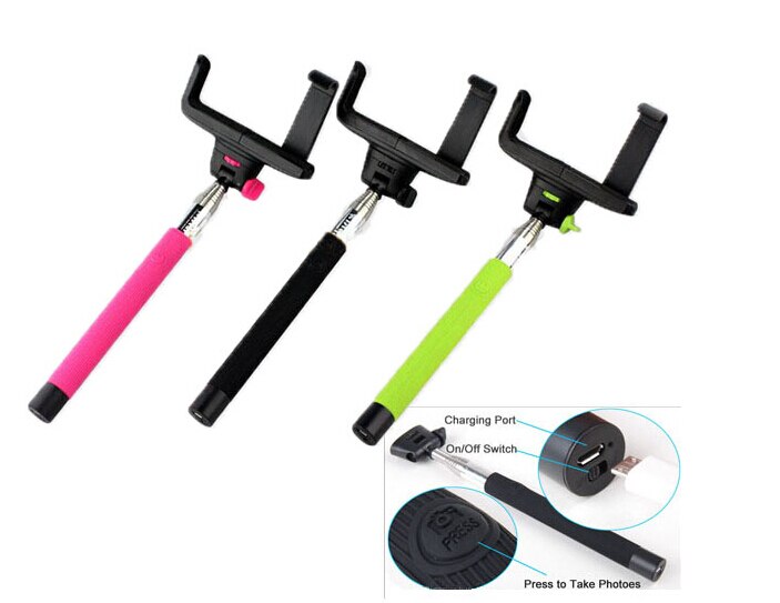 Z07-5 Bluetooth Selfie Stick Palo Selfie Extendable Handheld Self-Portrait Monopod For Xiaomi Iphone Samsung Huawei