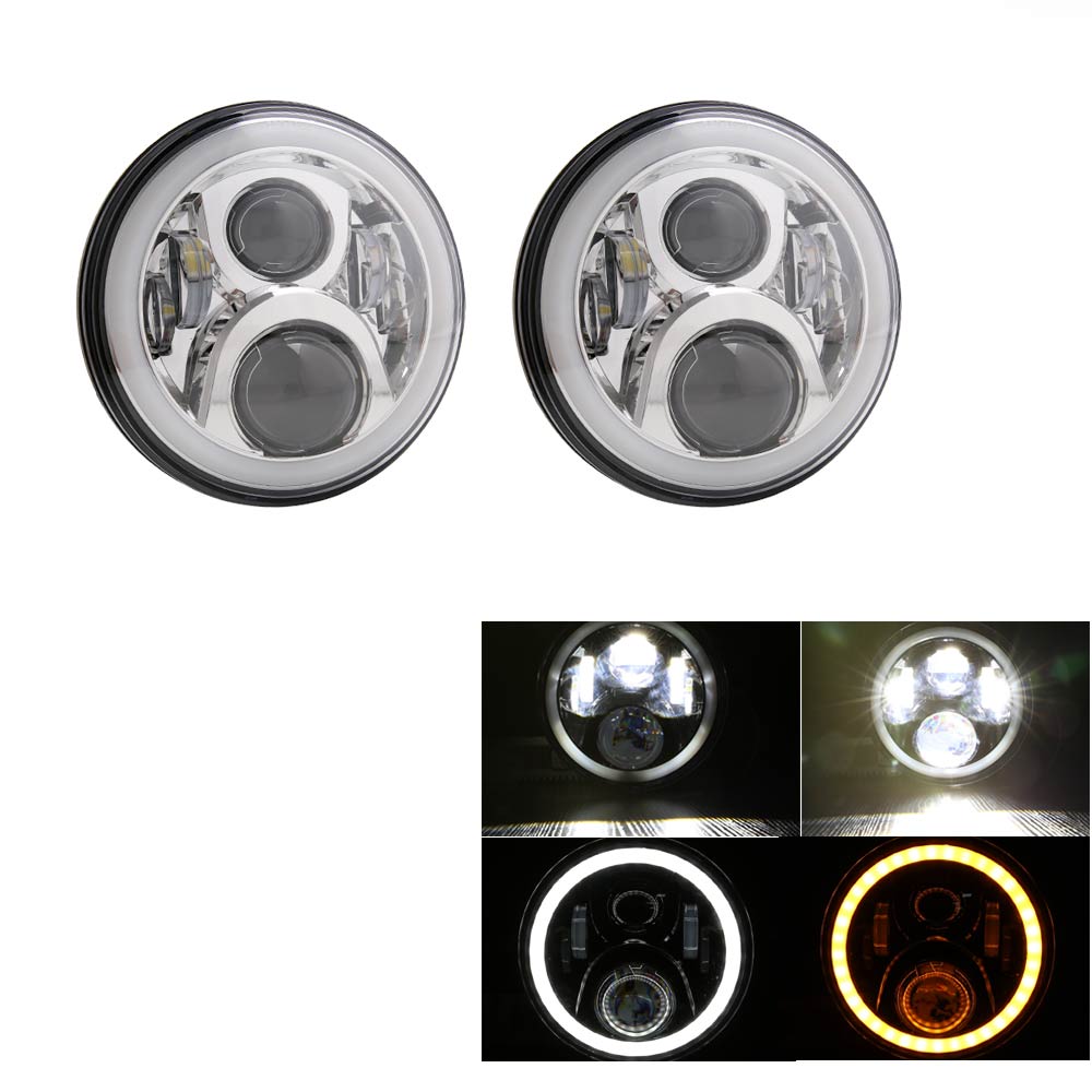 Voor Lada Niva 4X4 7 ''Led Koplamp H4 Hoge Dimlicht Ronde Auto Running Lights Koplamp Voor jeep Wrangler Jk Land Rover Verdedigen