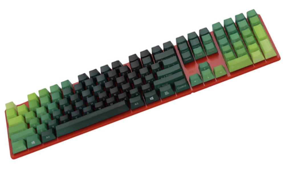 104-keys 5 Colors Gradient Keycaps PBT Standard OEM Profile Side Print Fruit Green Red Blue Purple for Cherry MX Switches