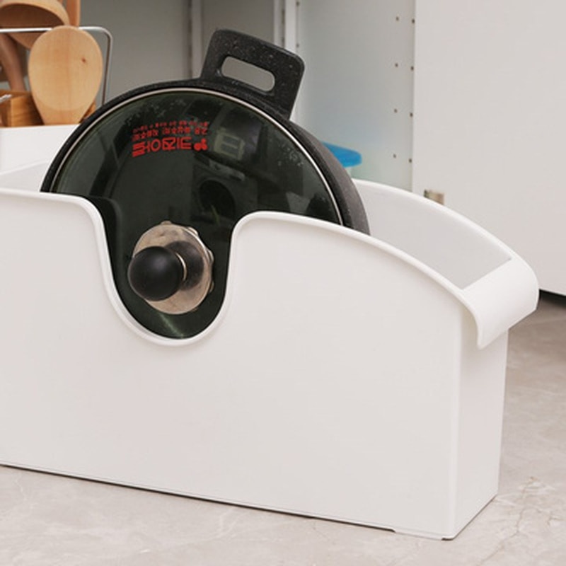 Køkkenskab opbevaring push-pull boks tyk plastaffaldsboks husholdningsopbevaring opbevaring grydestativ med glat  xi3151608