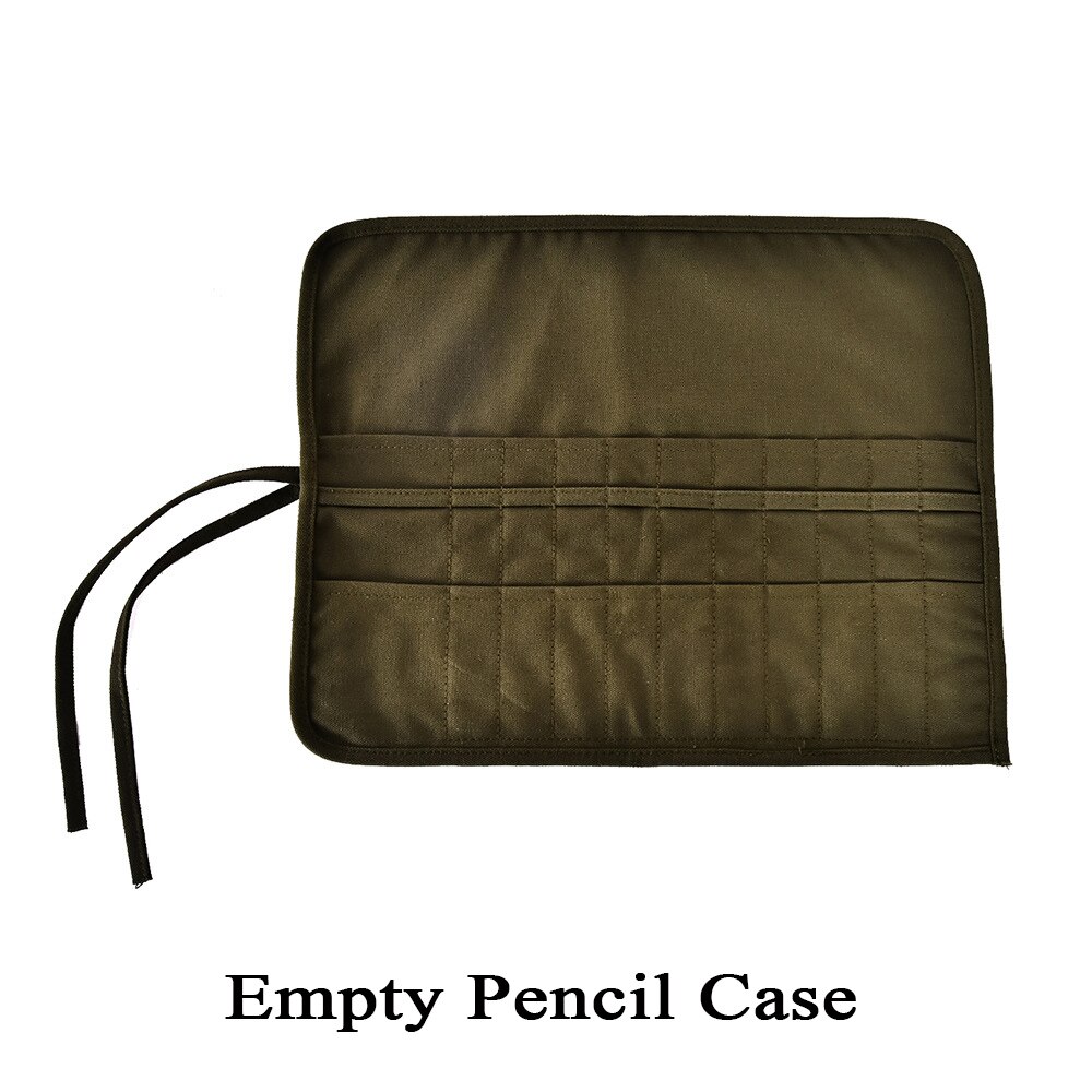 20 Slots Pencil Case Roll Pencilcase School for Girl Boy Pen Bag Canvas Penal Crayon Pouch Stationery Kit Cartridge Pencilfolder: Default Title