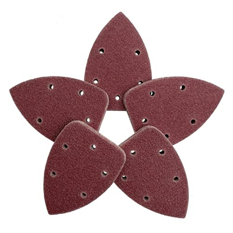 50 unids/set lijadora detallada papel de lija almohadillas de lijado para ratón 5 agujeros hojas de lijado de gancho y bucle para lijadoras con detalle de palma de ratón de 140mm
