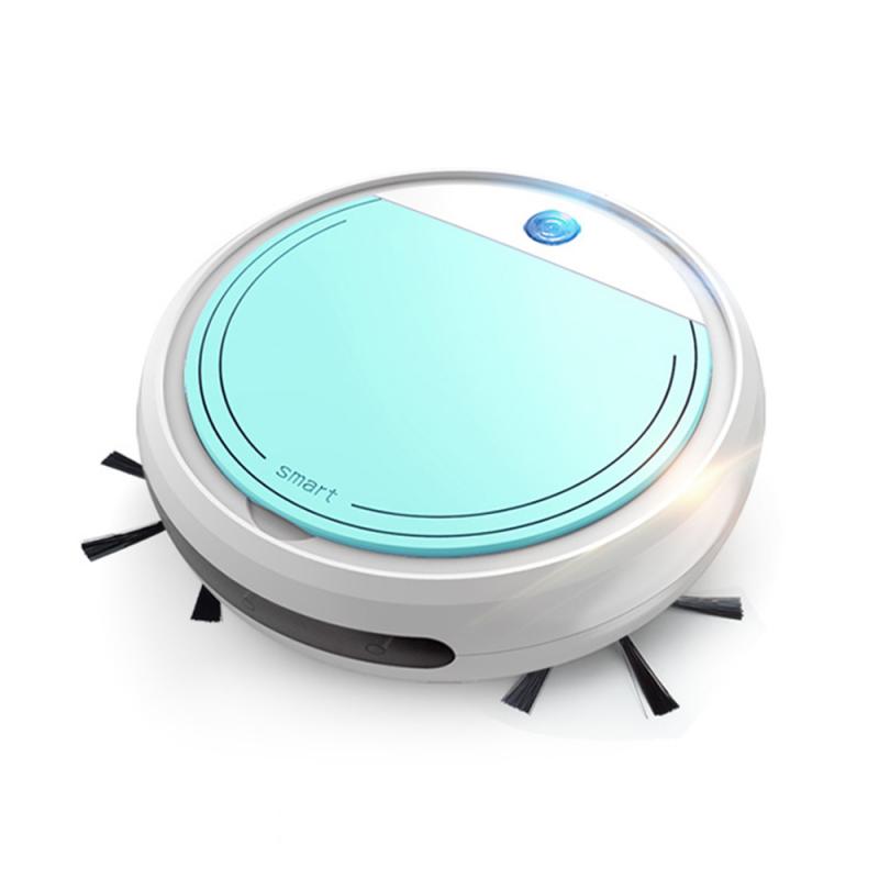 Rechargeable Auto Dust Cleaning Sweeper Robot Vacuum Cleaner Cleaning Robot Smart Sweeping Robot Dirt Dust Hair Cleaner: Blue White