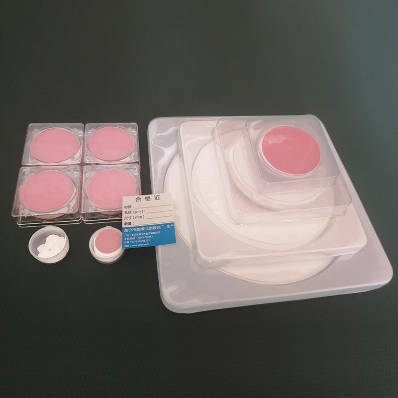 50PCS/100PCS DIA 13mm/25mm/40mm Hydrophobe PTFE Mikroporöse Filter Membran Mehrere blende Optional 0.22/045/0.8/1/5 Um