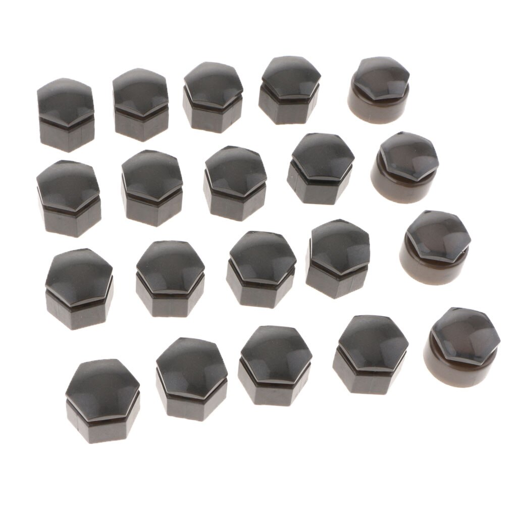 Magideal 20 x 22mm hjulmutterkåpor navskruvskruv bultlock grå