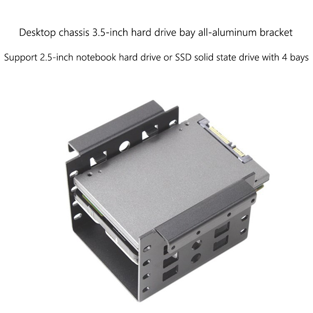4 Bay 2.5 Inch Tot 3.5 Inch Ssd Harde Schijf Behuizing Caddy Chassis Interne Montage Adapter Bracket Legering Computer Lade houder