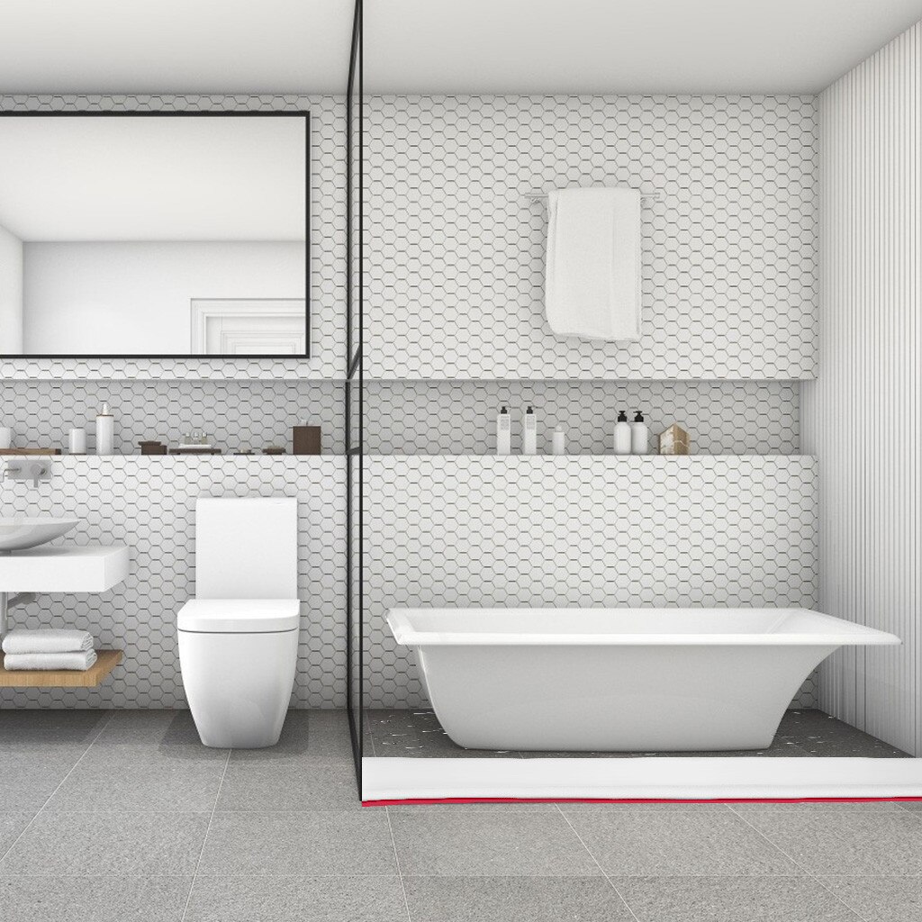 Badkamer Producten Water Riem Riem Rubber Stopper Inklapbare Douche Drempel Water Dam Douche Barrière Behoud Strip Bar