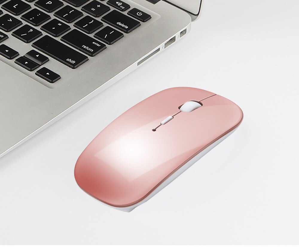 Wireless Bluetooth-Compatible Mouse for Mackbook Air 13.3 13 14 Pro 13.3 15.6 16 Huawei Matebook 13 14 Xiaomi Redmibook 13 14: rose gold