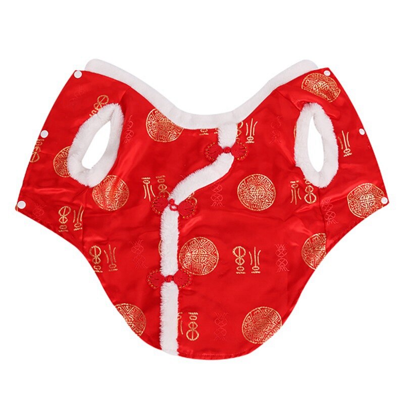 Silke tang dragt kæledyr forår festival kostume til hunde varm vinter tøj ærmeløs frakke