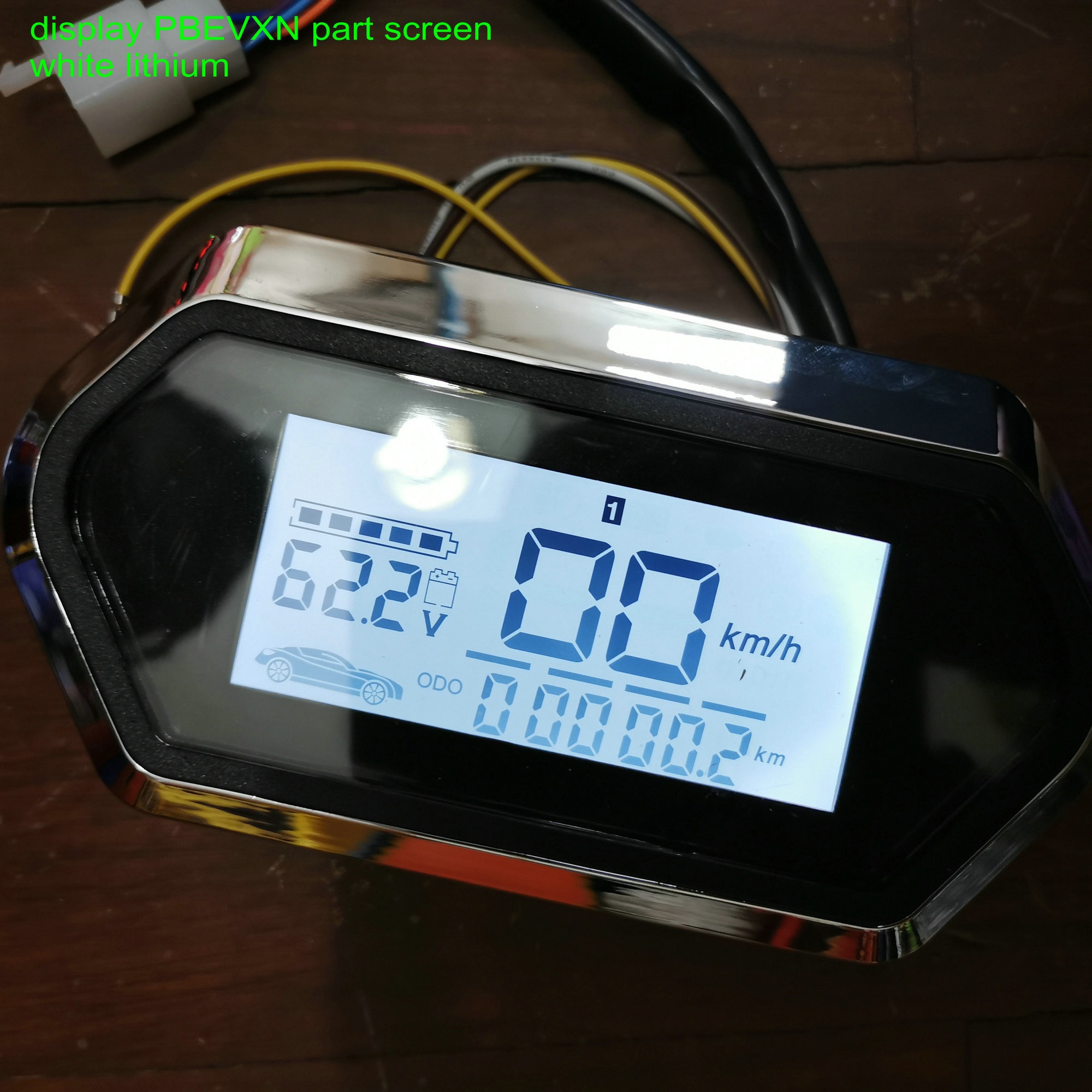 speedometer instrumentmåler elektrisk scooter sykkel trehjuls deler vise 48 v 60 v 72 v 96 v 120v med skjermende hvit bakgrunnslys