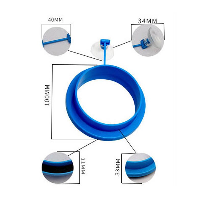 Schwimm Tablett Zubringer Werkzeug Kunststoff Platz/Runde Fütterung Rahmen Blau Aquarium Fütterung Ring Fisch Liefert Aquatische Produkte: Verdickung runden
