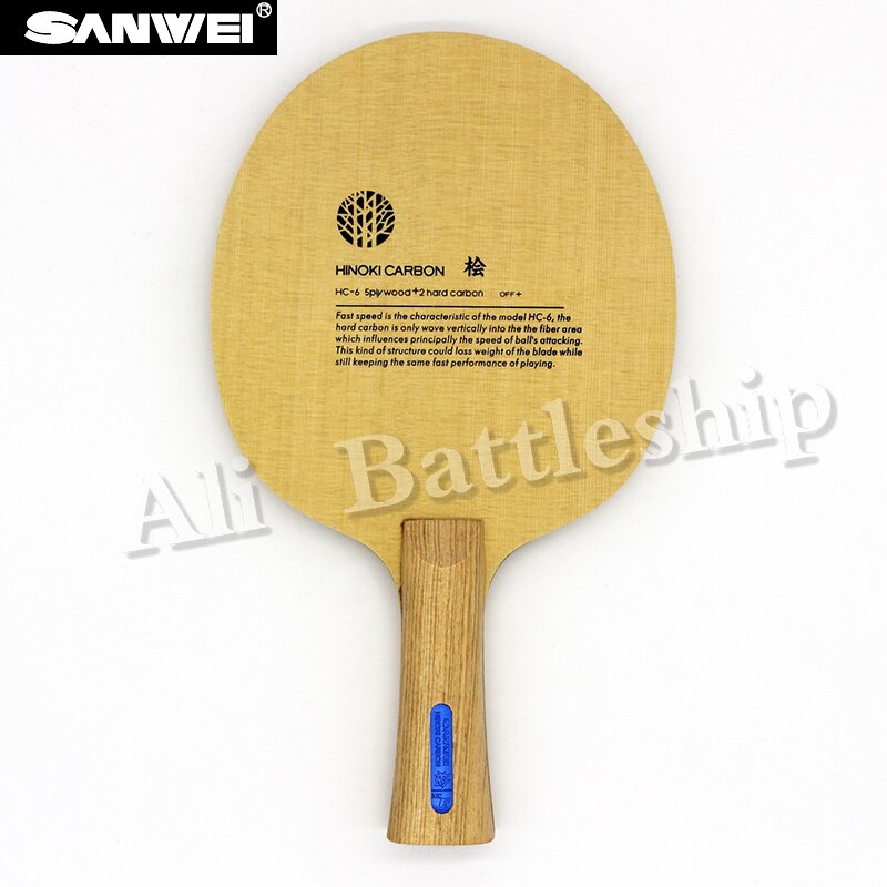 SANWEI HC6S Hinoki di Carbonio lama tennis Da Tavolo/ping pong lama/lama di tennis da tavolo pipistrello