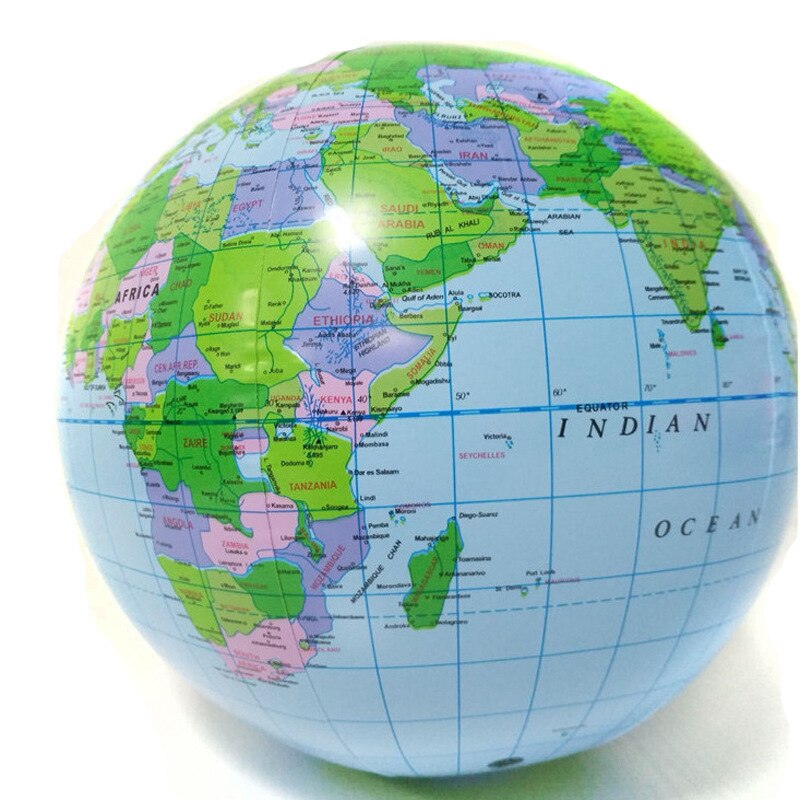 16-inch Inflatable Globe English Environmental Protection Pvc Globe Geography Teaching Supplies Toy