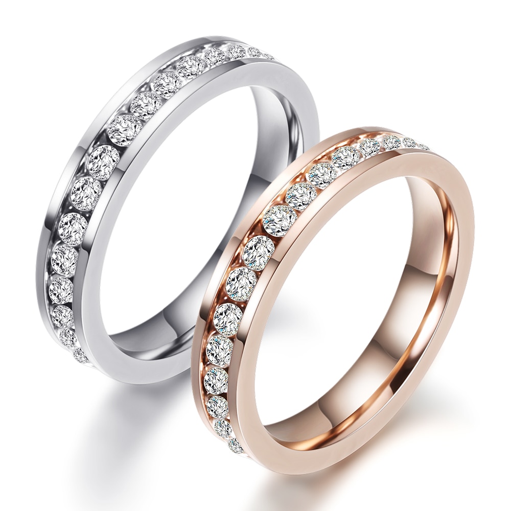 Trouwring Dagelijks Casual Sieraden Accessoires Womens Rvs Ring Voor Bruiloften & Feesten