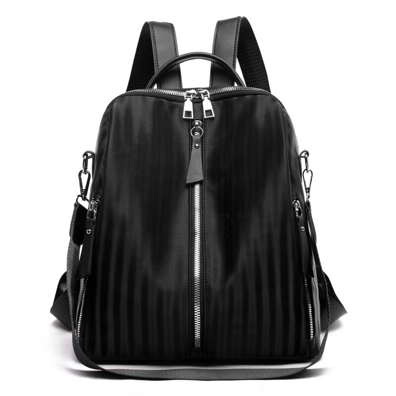 sac à dos femmes de en cuir école sac à dos grande capacité sacs d'école pour les adolescentes mochila feminina: Black