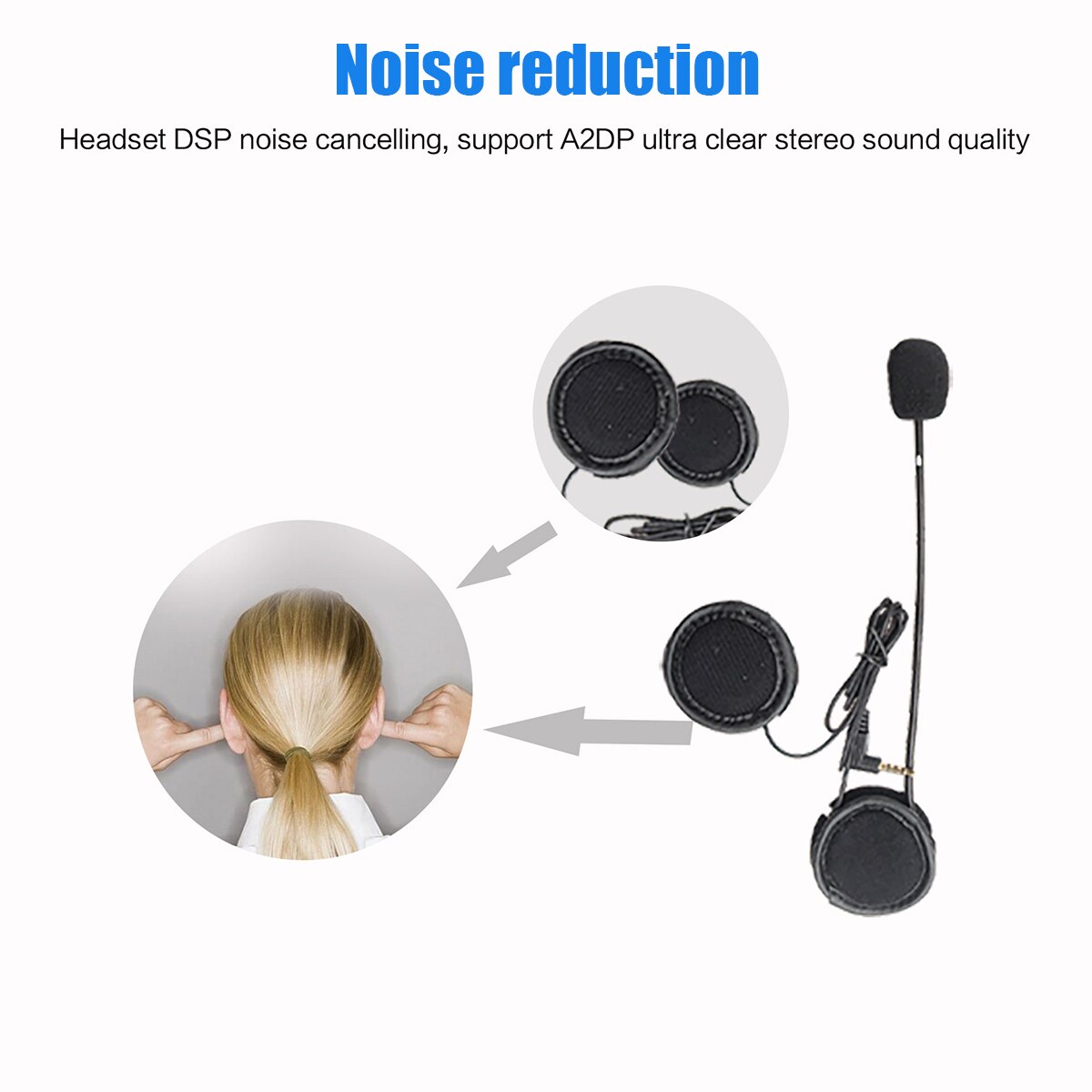 Motorcycle Helmet Wireless Bluetooth Intercom High-power Headset 6 Riders 1200m Waterproof Interphone Moto Car Accessories