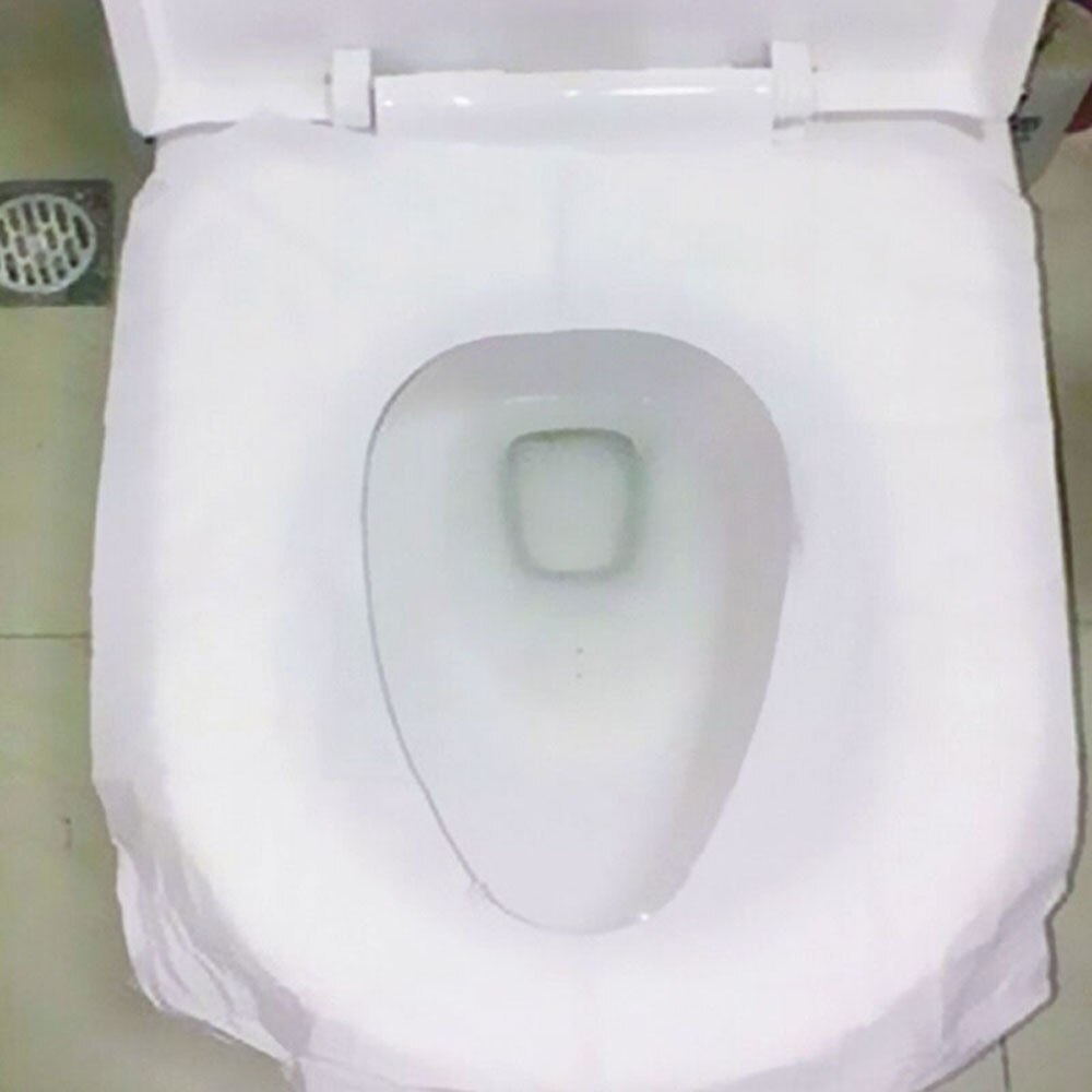 10 stk / taske rejse engang toilet sædeovertræksmåtte vandtæt toiletpapir pad badeværelse tilbehør sæt