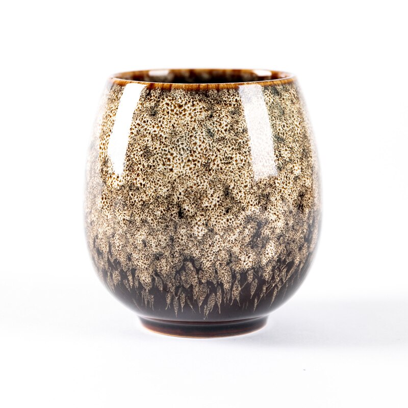 150ml to180ml Chinese Retro Handmade Random Texture Color Glaze High Temperature Firing Ceramic Teacup Porcelain: 3