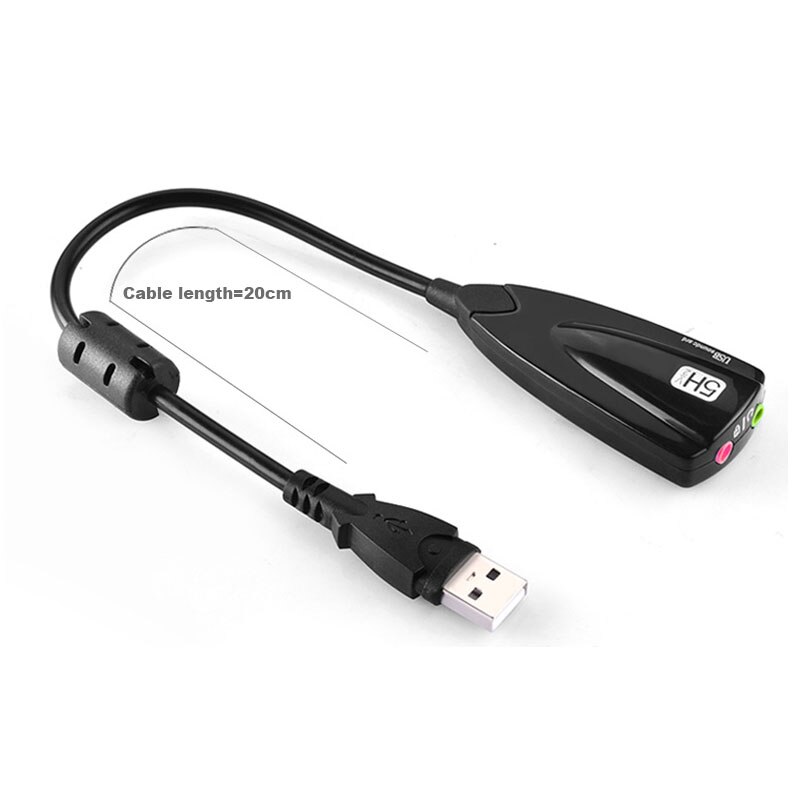 Laptop Externe USB 2.0 Virtual 7.1 Channel Surround Sound Card w/12 CH Equalizer, USB naar 3.5mm Stereo Audio Microfoon