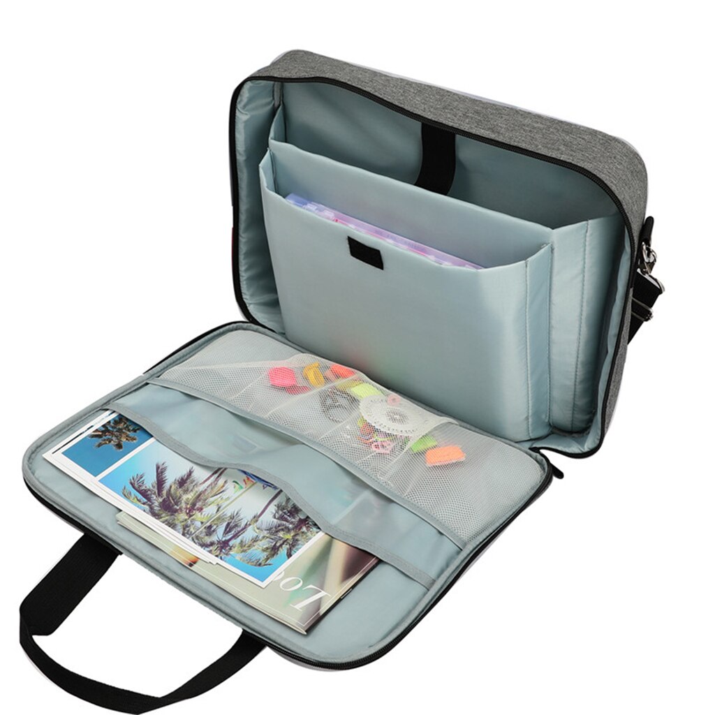 Portable Travel Craft Bag with Handle & Shoulder Strap for Embroidery Sewing Kit