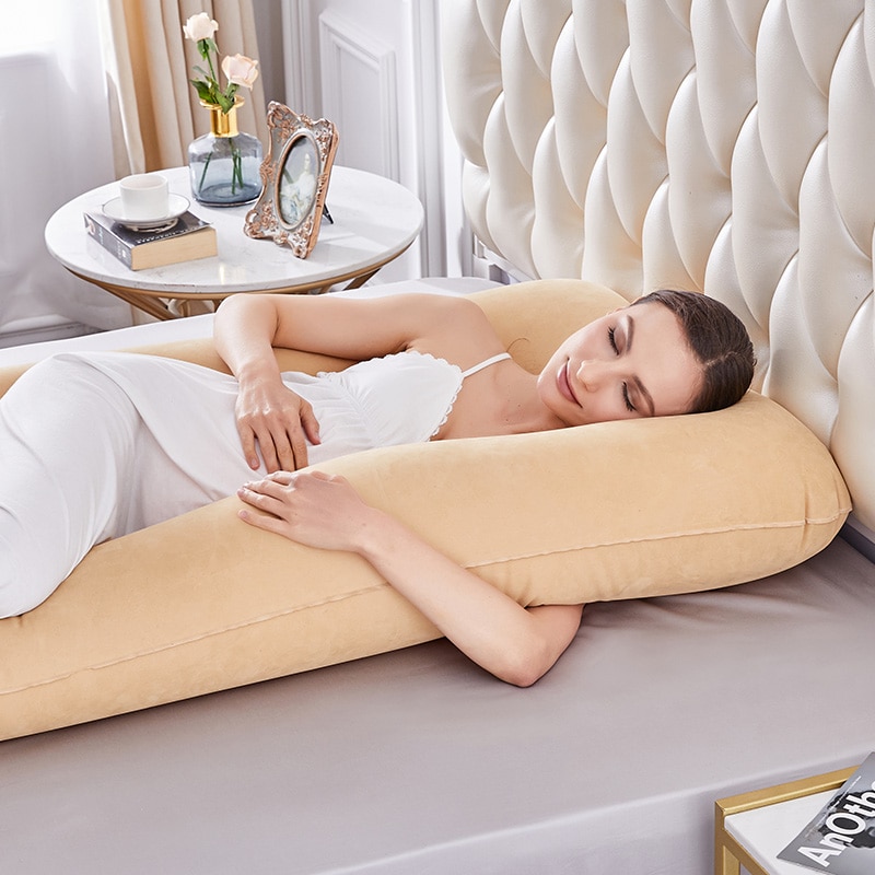 1Pc Zwangere Vrouwen Slapen Ondersteuning Pillow Opvouwbare Opblaasbare Zwangerschap U-vorm Moederschap Kussens Zijkant Dwarsliggers Kussen