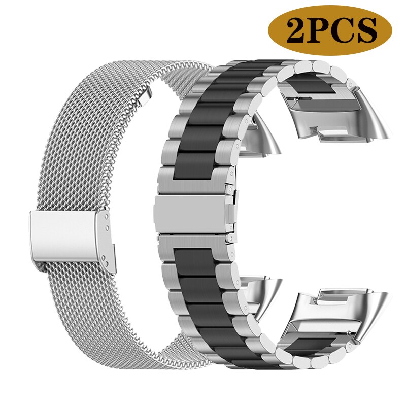 Metal Strap For Fitbit Charge 5 Smart Bracelet Stainless Steel Mesh Watch Band Loop For Fitbit Charge 5 Wristbands Accessories: package 6