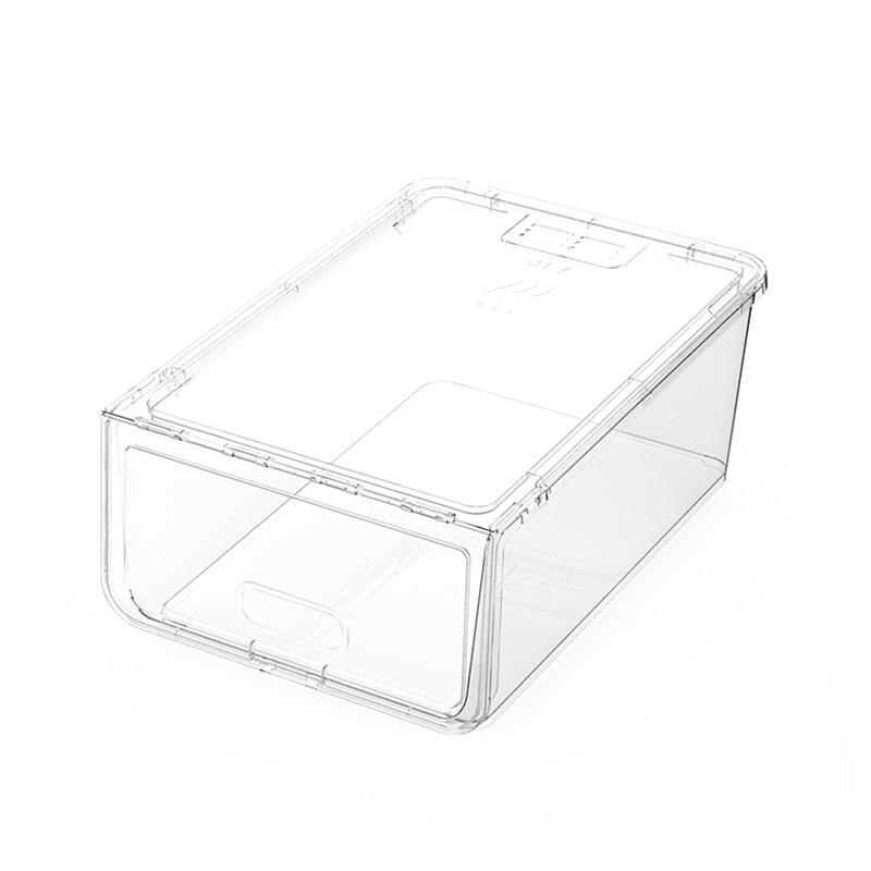 1 / 2/ 4 Packs Zapatero De Plástico Transparente Y Blanco Estante Para Zapatos A Prueba De Polvo Escaparate Moderno Simple Seguro Y Conveniente Claro Y Apilable Para Ayudar A Maximizar Su Espacio