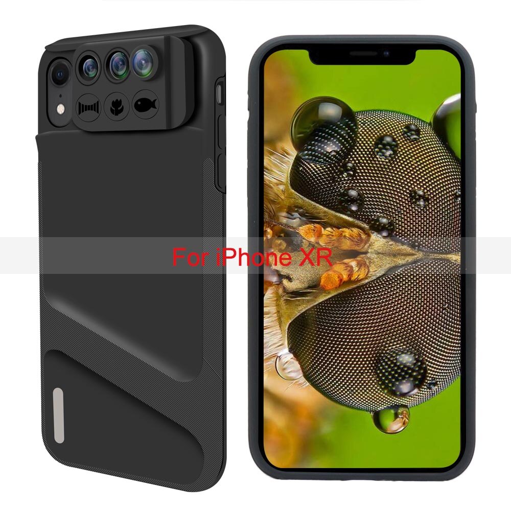 Neue Für iPhone 11 Pro Max Kamera Objektiv Kit Fisheye Weitwinkel Makro Teleskop CPL Objektiv Fall Abdeckung Für iPhone X XR XS Max 7 8 Plus: For iPhone XR
